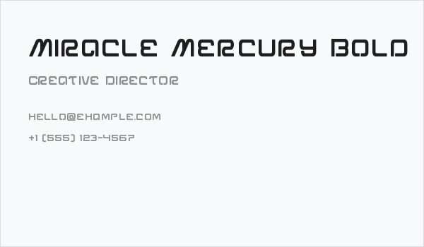 Miracle Mercury Bold Business Card