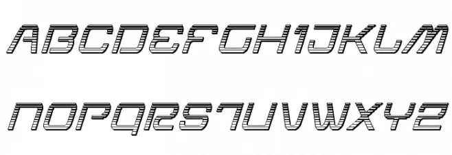 Miracle Mercury Chrome Italic फ़ॉन्ट अपरकेस