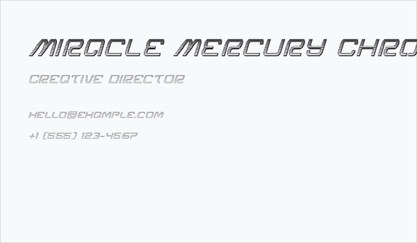 Miracle Mercury Chrome Italic Business Card