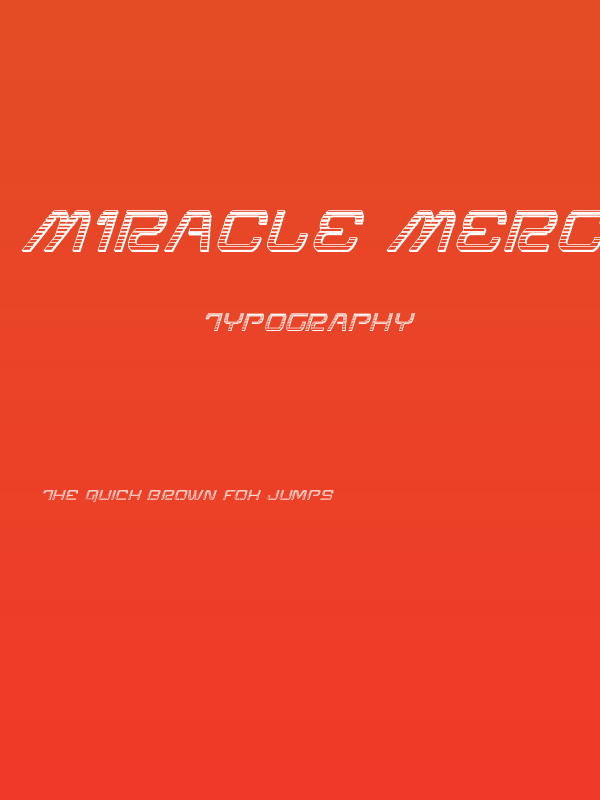 Miracle Mercury Chrome Italic Poster