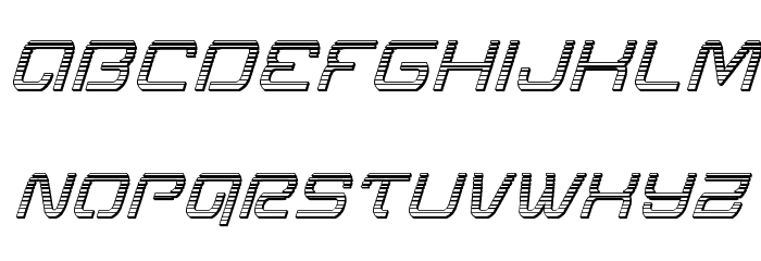 Miracle Mercury Chrome Italic Font LOWERCASE