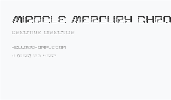 Miracle Mercury Chrome Business Card