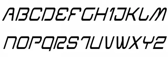 Miracle Mercury Condensed Italic Schriftart Groß
