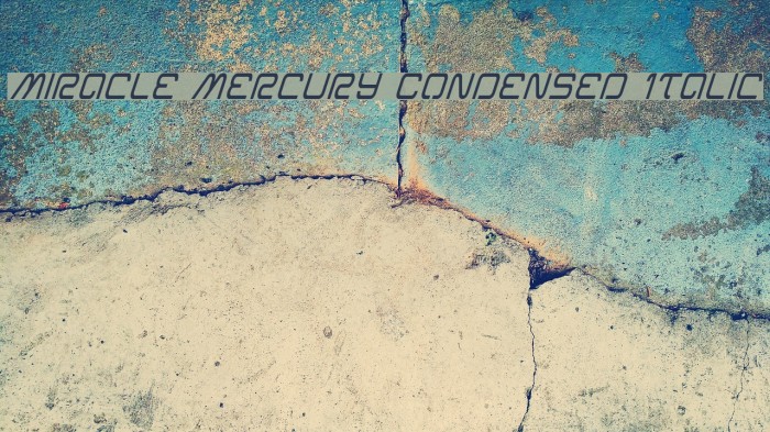 Miracle Mercury Condensed Italic Example 1