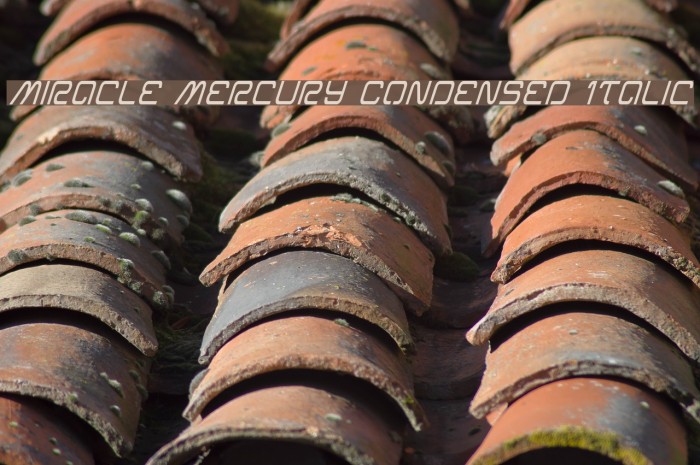 Miracle Mercury Condensed Italic Example 2