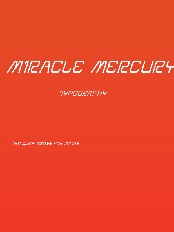 Miracle Mercury Condensed Italic Poster