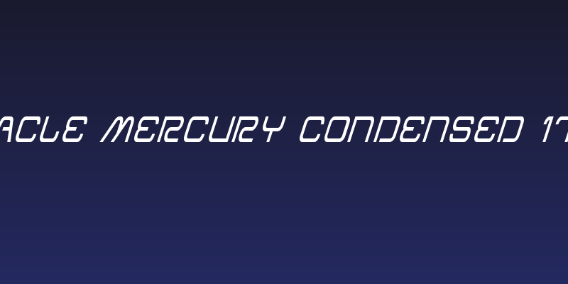 Miracle Mercury Condensed Italic Social Header