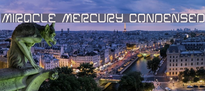 Miracle Mercury Condensed Font examples