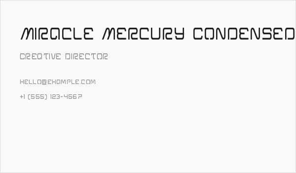 Miracle Mercury Condensed Business Card