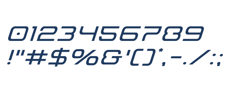 Miracle Mercury Expanded Italic Other Characters