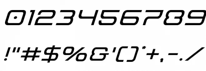 Miracle Mercury Expanded Italic Font OTHER CHARS