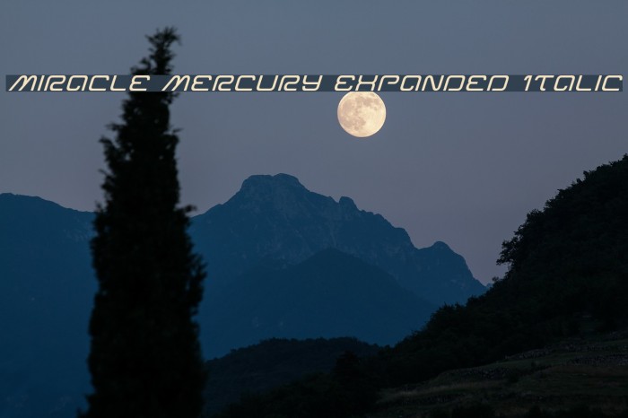 Miracle Mercury Expanded Italic Example 2