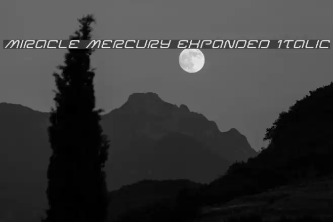 Miracle Mercury Expanded Italic Font examples