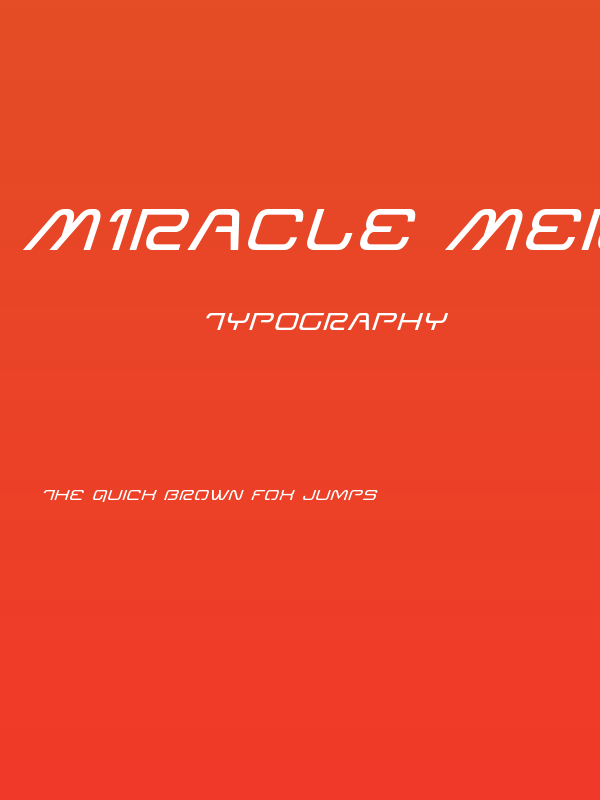 Miracle Mercury Expanded Italic Poster