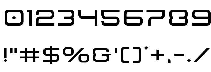 Miracle Mercury Expanded Font OTHER CHARS