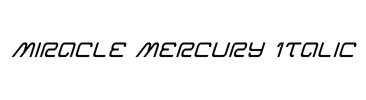 Miracle Mercury Italic  Скачать бесплатные шрифты