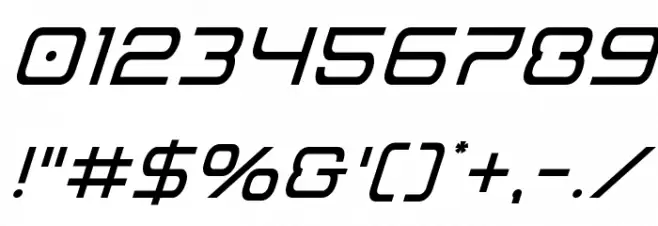 Miracle Mercury Italic Font OTHER CHARS