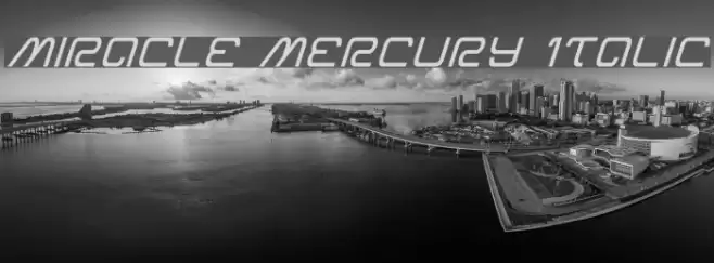 Miracle Mercury Italic Font examples
