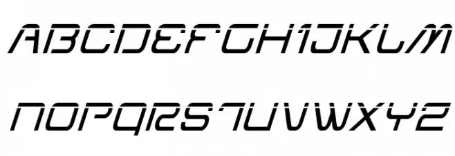 Miracle Mercury Laser Italic फ़ॉन्ट अपरकेस