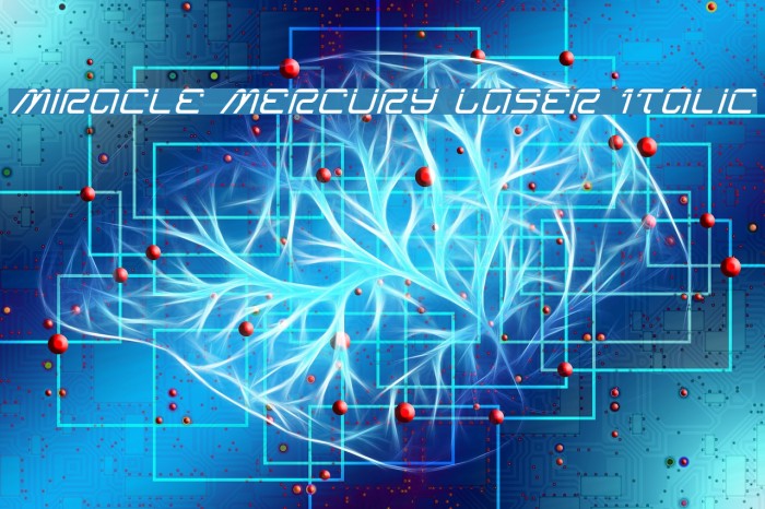 Miracle Mercury Laser Italic Font examples