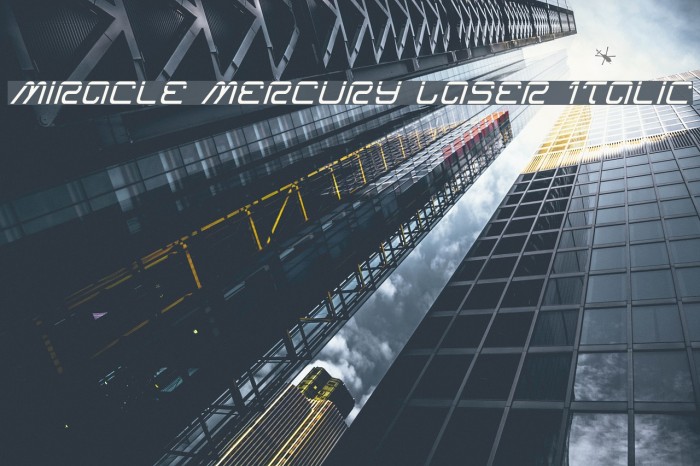 Miracle Mercury Laser Italic Font examples