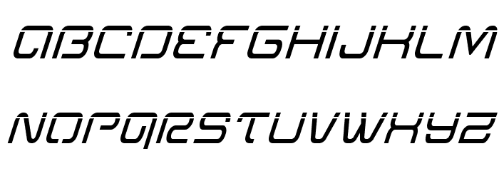 Miracle Mercury Laser Italic Font LOWERCASE