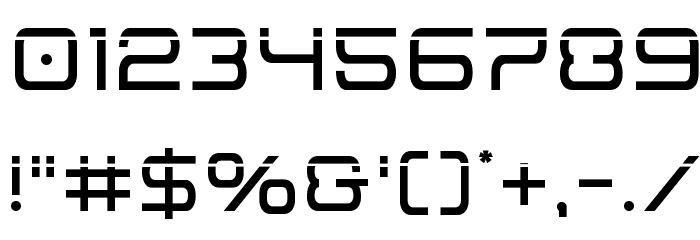 Miracle Mercury Laser Font OTHER CHARS