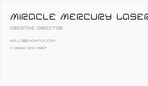 Miracle Mercury Laser Business Card