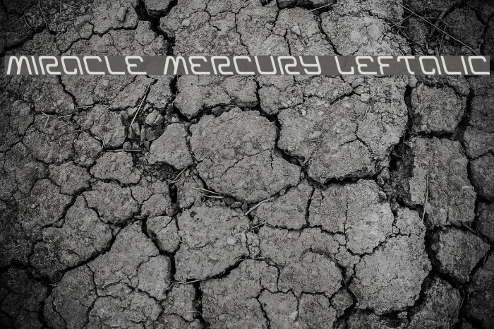 Miracle Mercury Leftalic Font examples