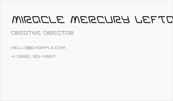 Miracle Mercury Leftalic Business Card