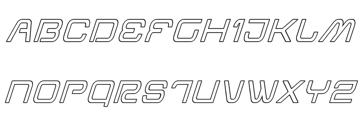 Miracle Mercury Outline Italic Fonte MAIÚSCULAS