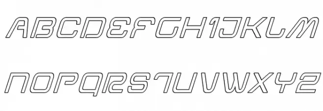 Miracle Mercury Outline Italic 字体 大写