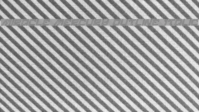 Miracle Mercury Outline Italic Font examples