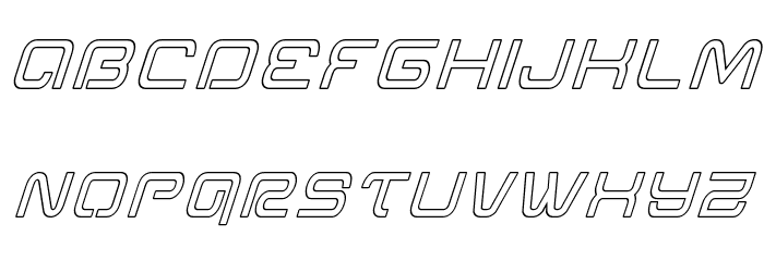 Miracle Mercury Outline Italic Font LOWERCASE