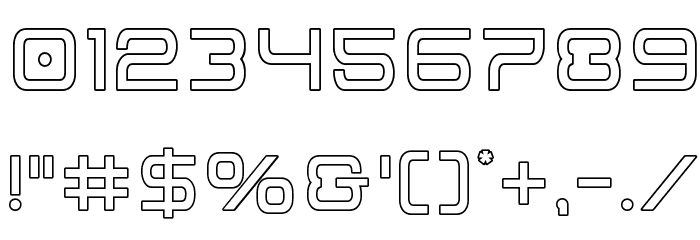 Miracle Mercury Outline Font OTHER CHARS