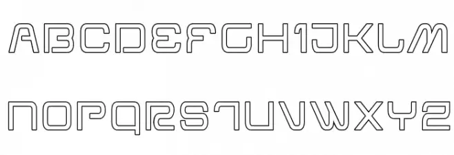 Miracle Mercury Outline Schriftart Groß