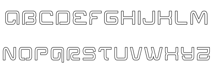 Miracle Mercury Outline Font LOWERCASE