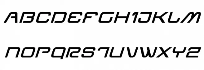 Miracle Mercury Semi-Bold Expanded Italic Schriftart Groß