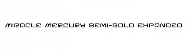 Miracle Mercury Semi-Bold Expanded  Frei Schriftart Herunterladen