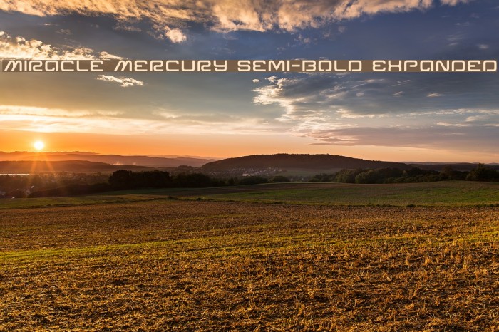 Miracle Mercury Semi-Bold Expanded Font examples