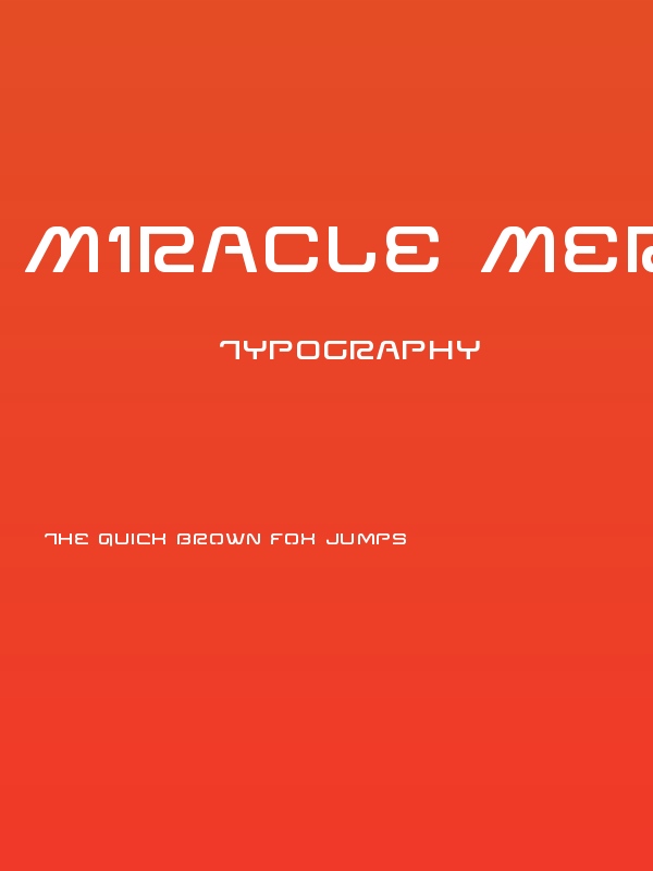 Miracle Mercury Semi-Bold Expanded Poster