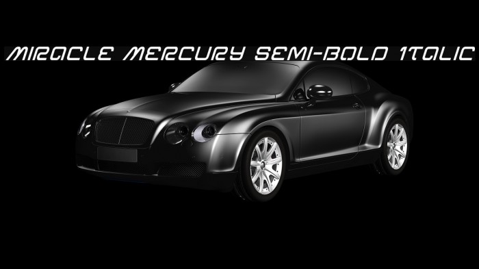 Miracle Mercury Semi-Bold Italic Font examples