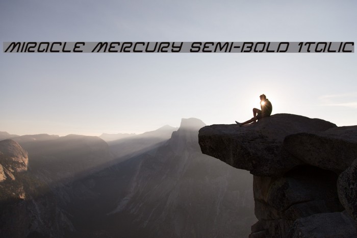 Miracle Mercury Semi-Bold Italic Font examples