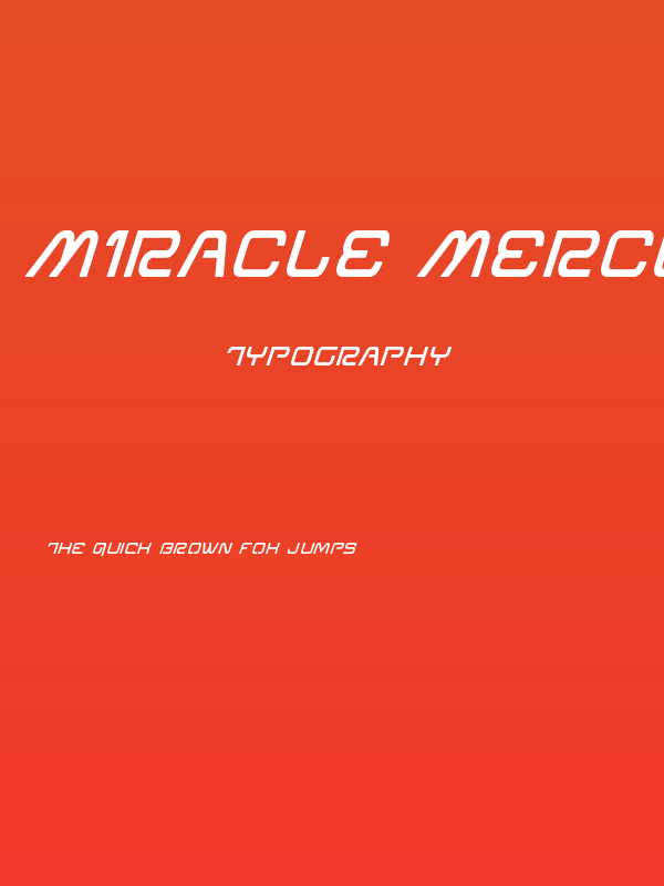Miracle Mercury Semi-Bold Italic Poster