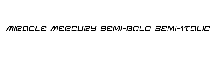 Miracle Mercury Semi-Bold Semi-Italic  Fuentes Gratis Descargar