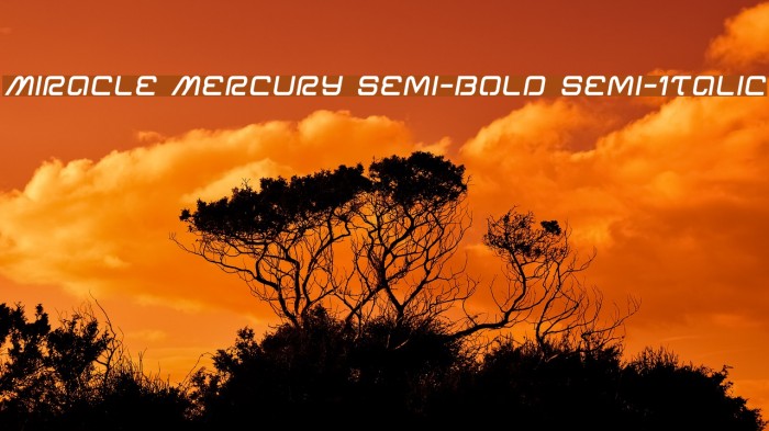 Miracle Mercury Semi-Bold Semi-Italic Example 2