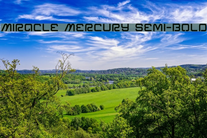 Miracle Mercury Semi-Bold Font examples
