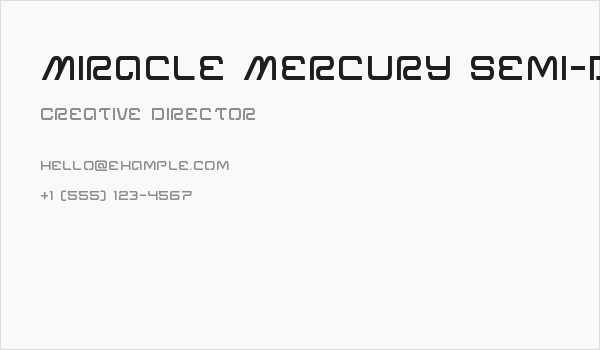 Miracle Mercury Semi-Bold Business Card