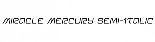 Miracle Mercury Semi-Italic  Скачать бесплатные шрифты