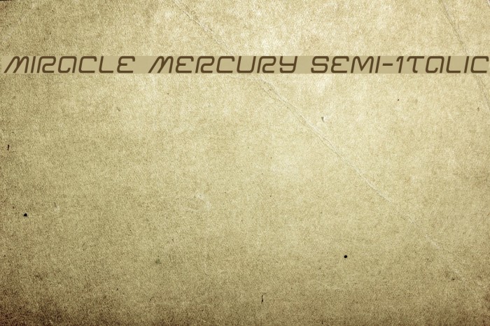 Miracle Mercury Semi-Italic Font examples
